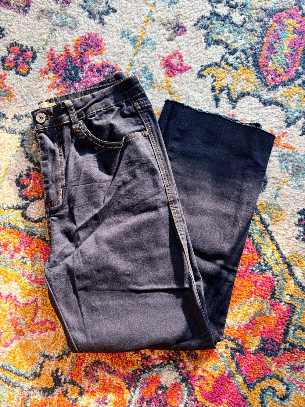 Umgee Raw Hem Denim Jeans size 7 NWT